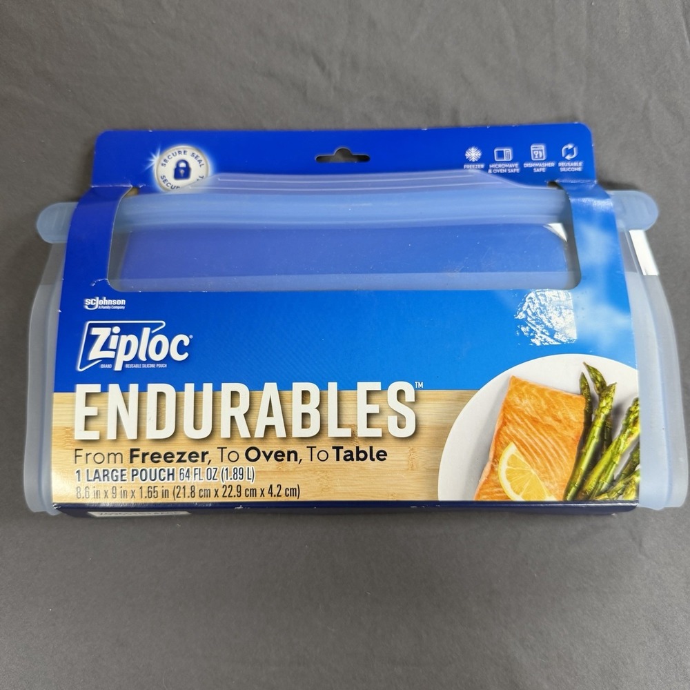 Ziploc Endurables Reusable Silcone Food Storeage Pouch - Large (64 fl oz)